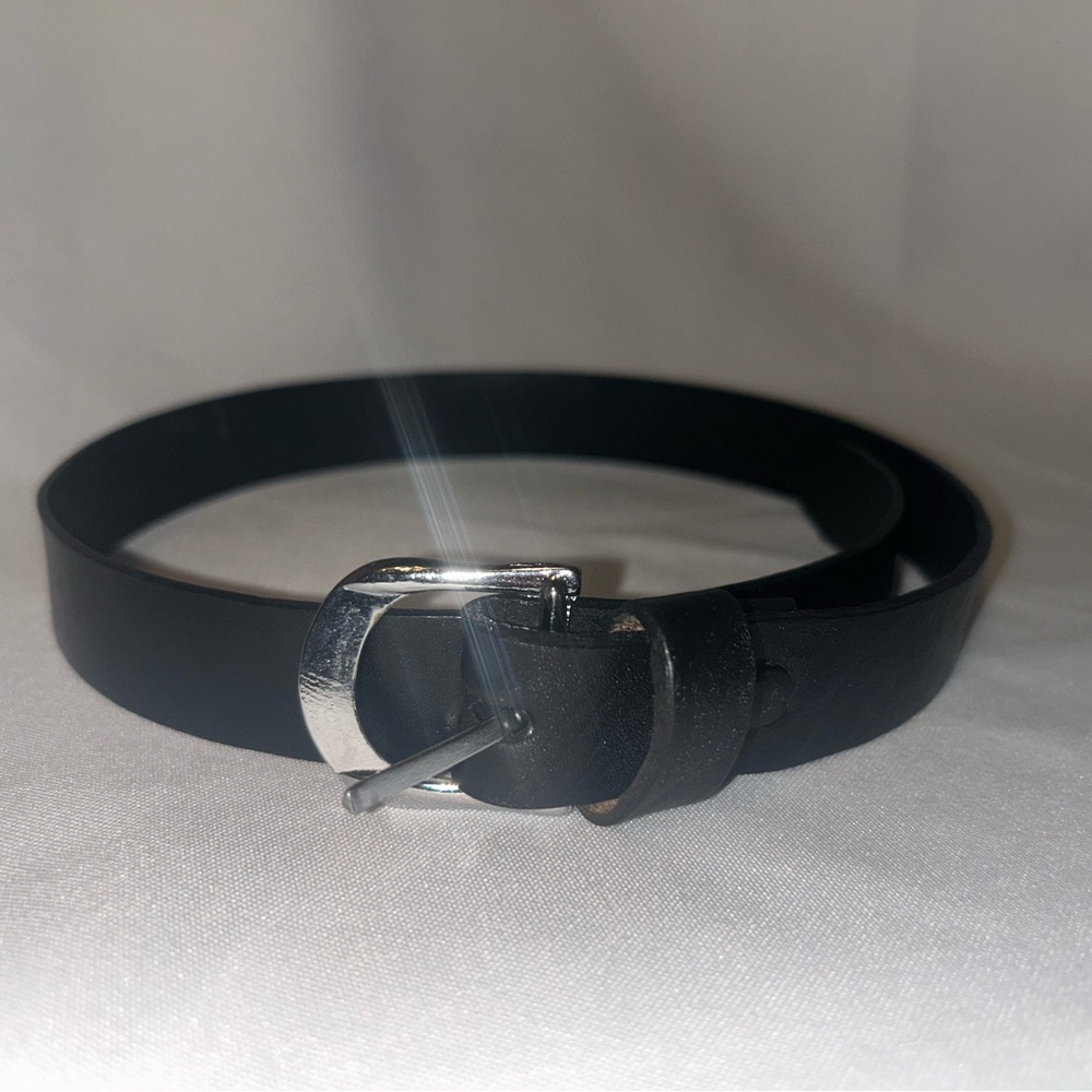 Boys Black Leather Belt